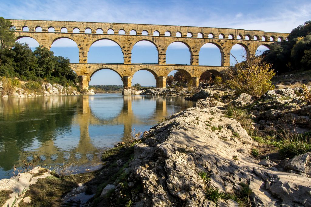 Pont du Gard dans le département du Gard en France
