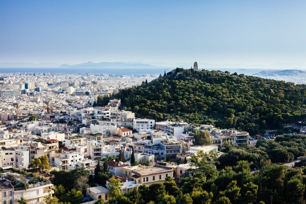 ville d'athène et la coline de l'acropole