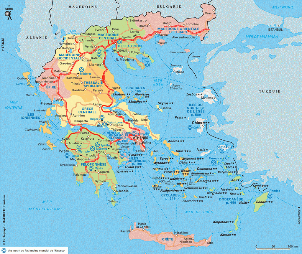 carte de la grèce