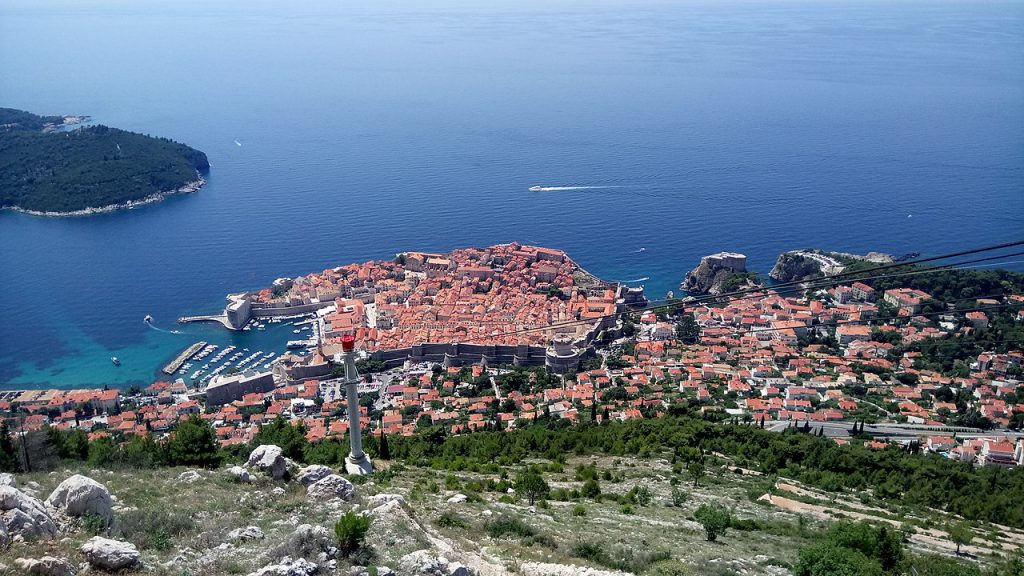 vue dubrovnik depuis le mont srd