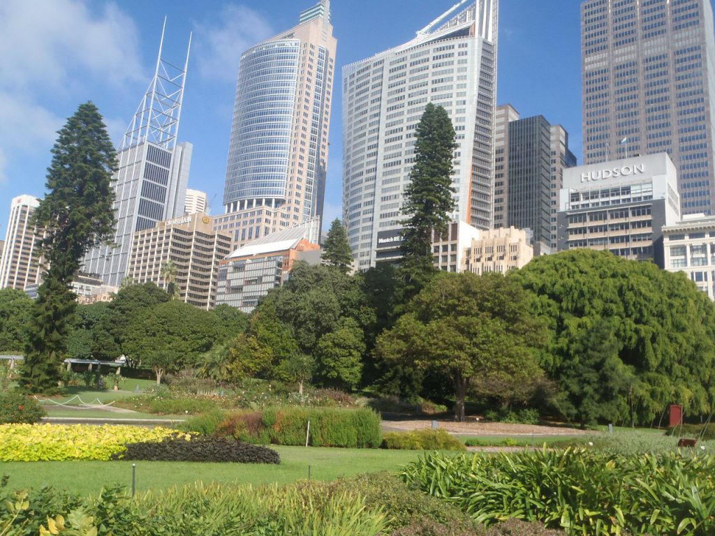 Jardin botanique au coeur de la ville de Sydney