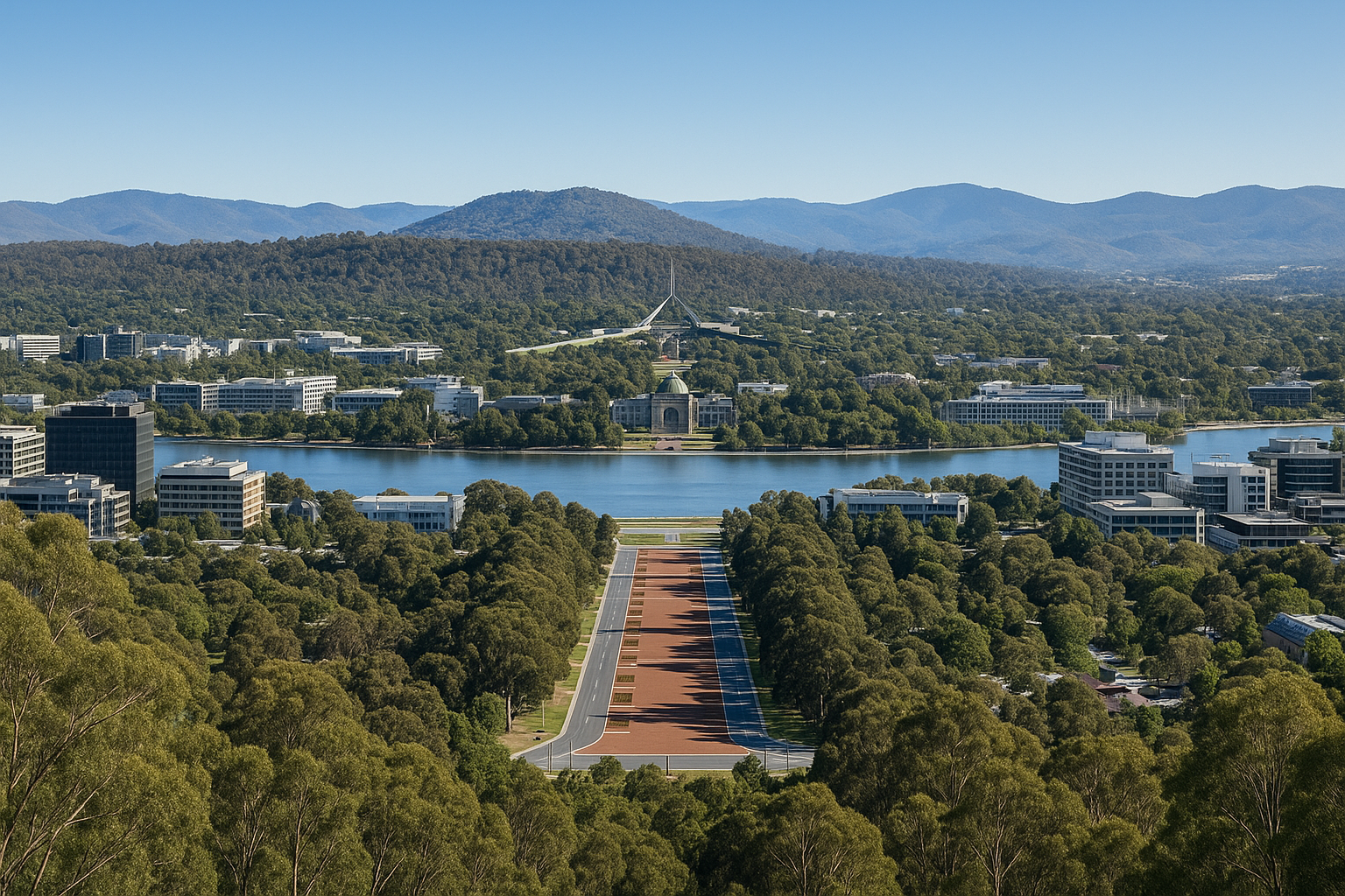 vue de Canberra en Australie